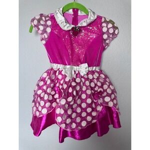 Disney Minnie Mouse Costume Girls' Size 5-6T Pink Playful Girly Cosplay Princess